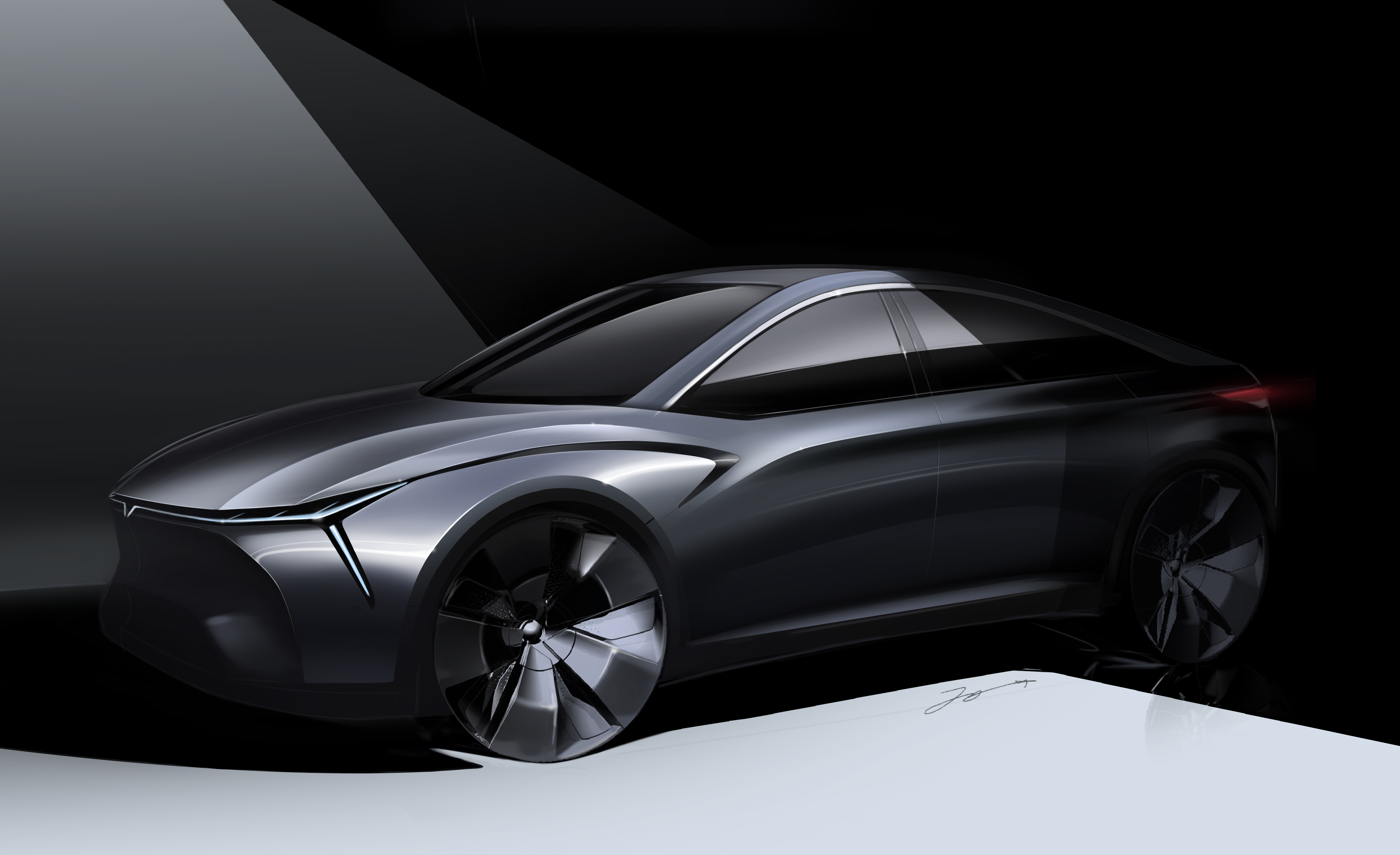合众全新概念车设计图发布 将于上海车展亮相