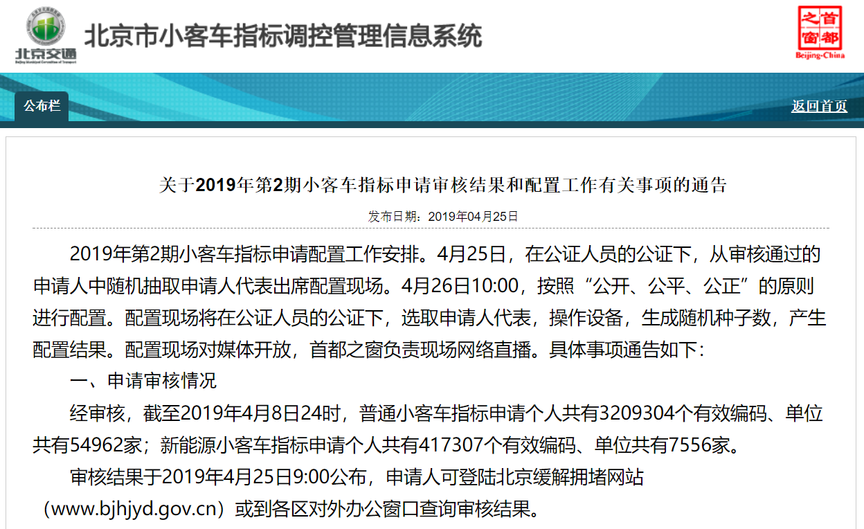 北京新能源车指标申请破41.7万 新申请者要等8年