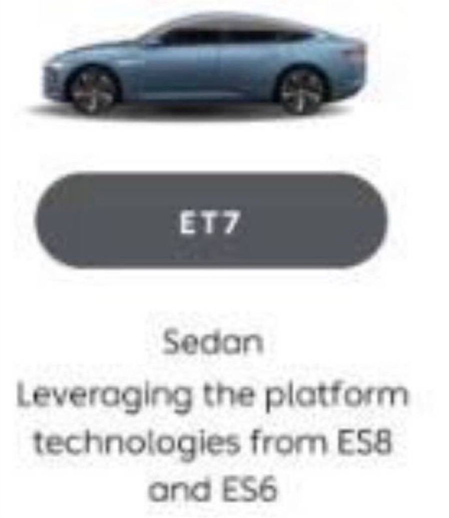 或定名为ET7 蔚来全新轿跑车型预告图发布