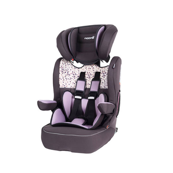 诺尼亚(Naonii) 汽车儿童安全座椅 9个月-12岁婴儿坐椅 小紫点+ISOFIX接口