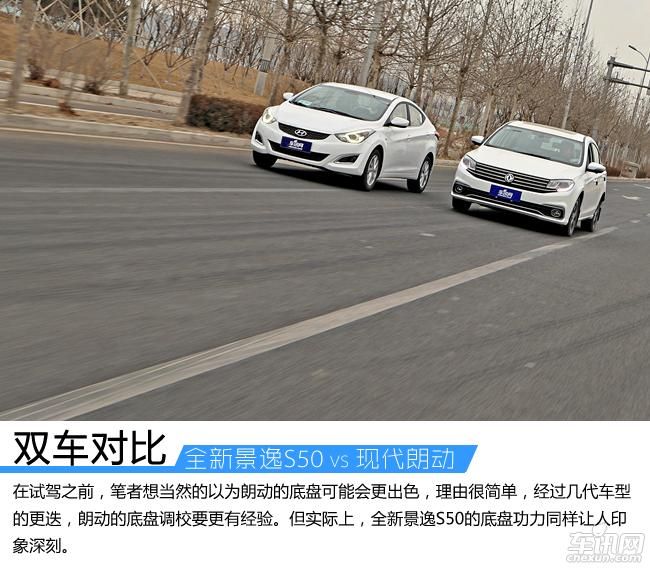 全新景逸S50对比现代朗动 伯仲之间的竞争