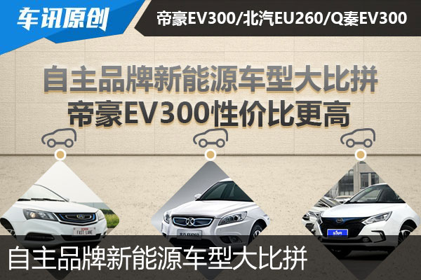 推荐帝豪EV300 自主品牌新能源车型大比拼
