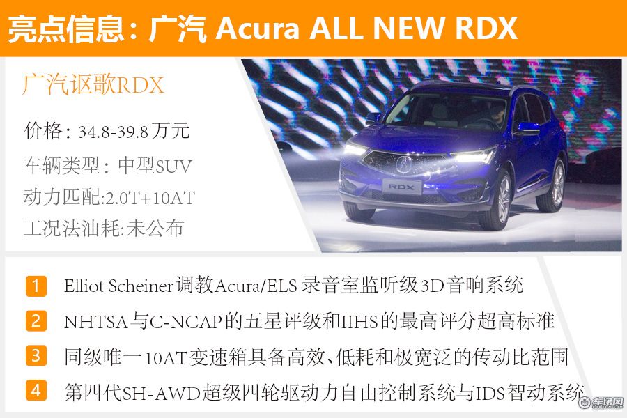 34.8万元起 广汽讴歌全新RDX正式开启预售