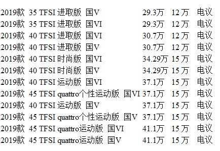 一汽奥迪A4L报价 本月火爆降价奥迪A4L价格