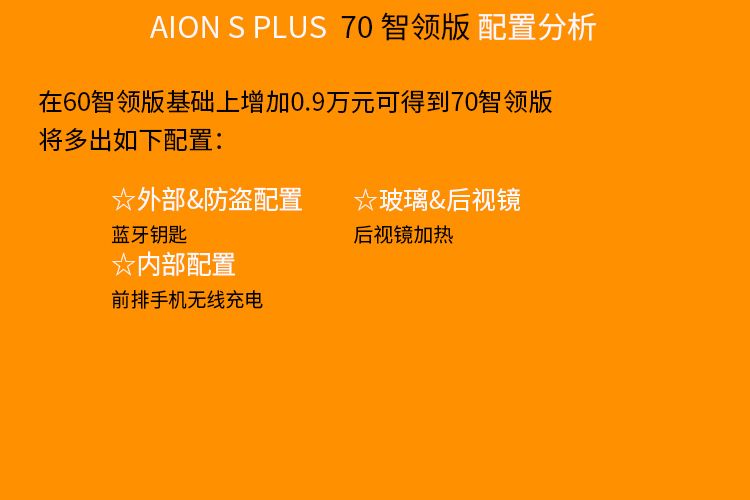 5款车型怎么选？推荐70科技和80超长续航版，AION S Plus选车建议