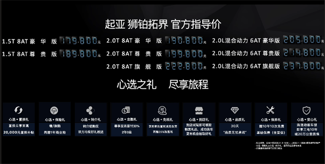 起亚狮铂拓界全新上市，售价区间17.98万元-23.78万元
