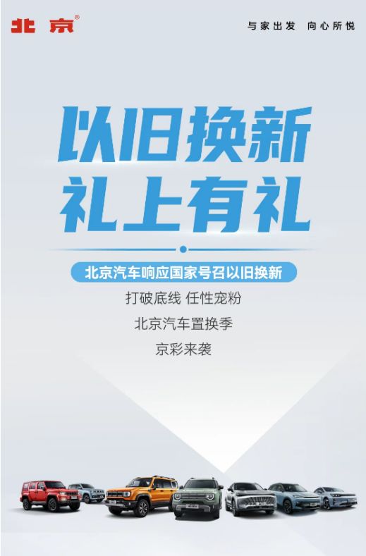 北京新能源,一季度置换销量翻番,购车即享至高4万超值置换福利!