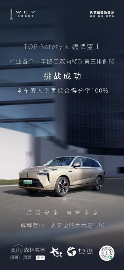 行业首个高架桥坠落挑战成功通关！魏牌全新蓝山实力演绎顶级安全