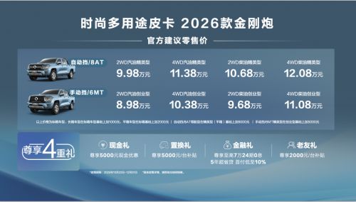十万辆里程碑见证！2026 款金刚炮焕新上市 赋能千行百业奋斗者