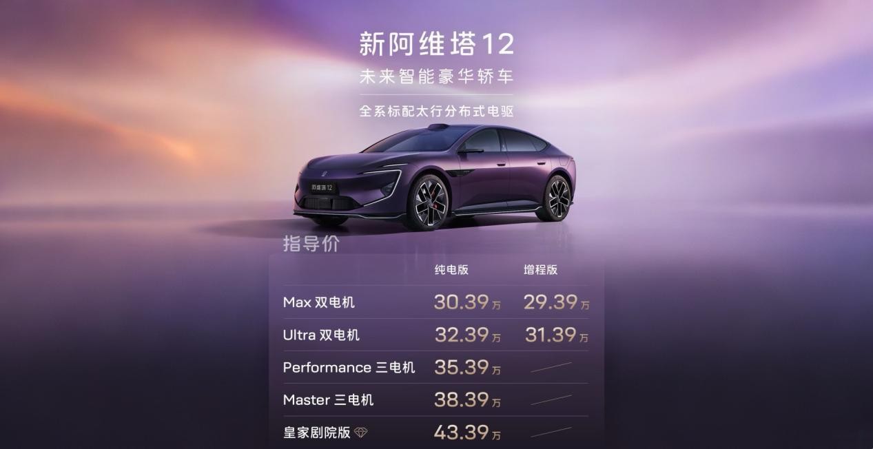 新阿维塔12焕新上市 携手阿维塔06T带动行业革新