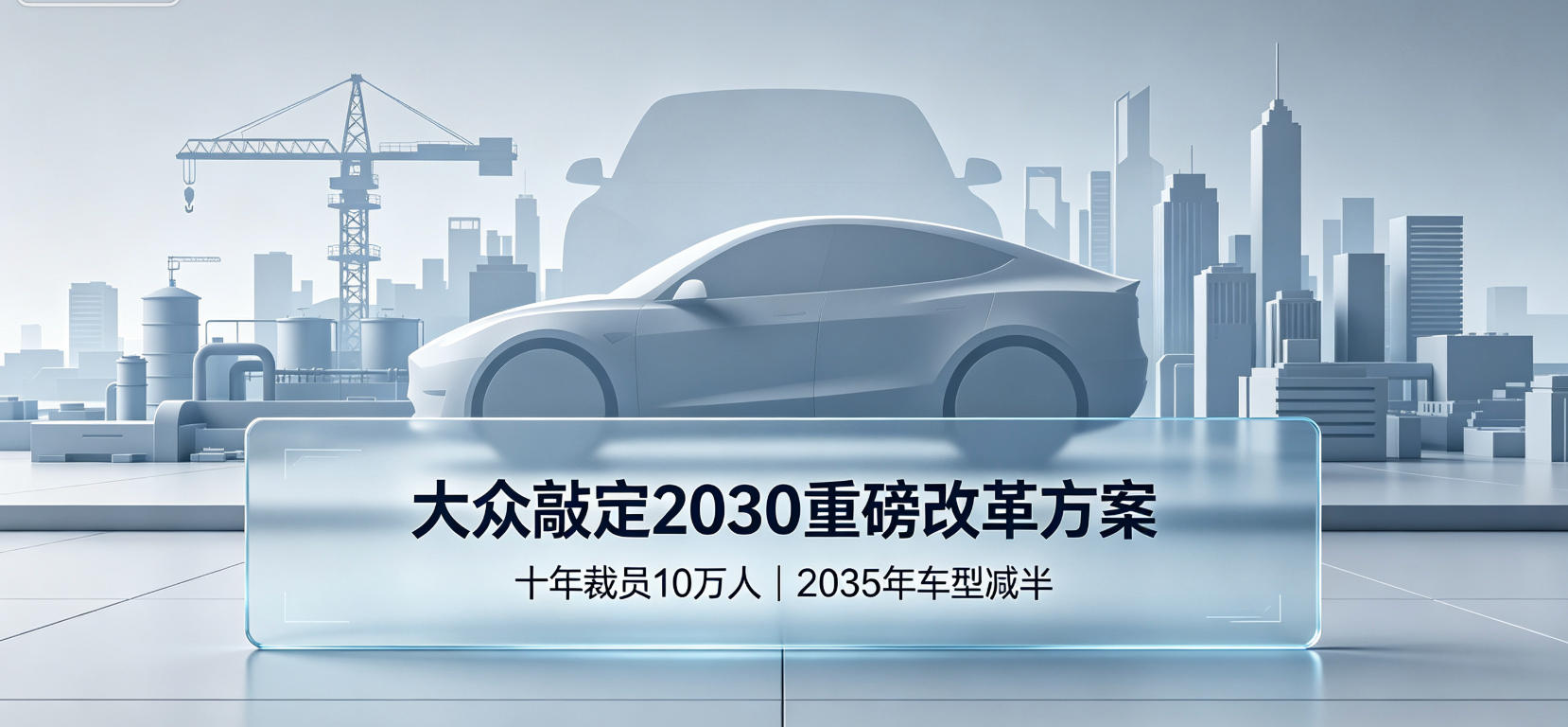 大众敲定2030重磅改革方案：十年裁员10万人 2035年车型减半