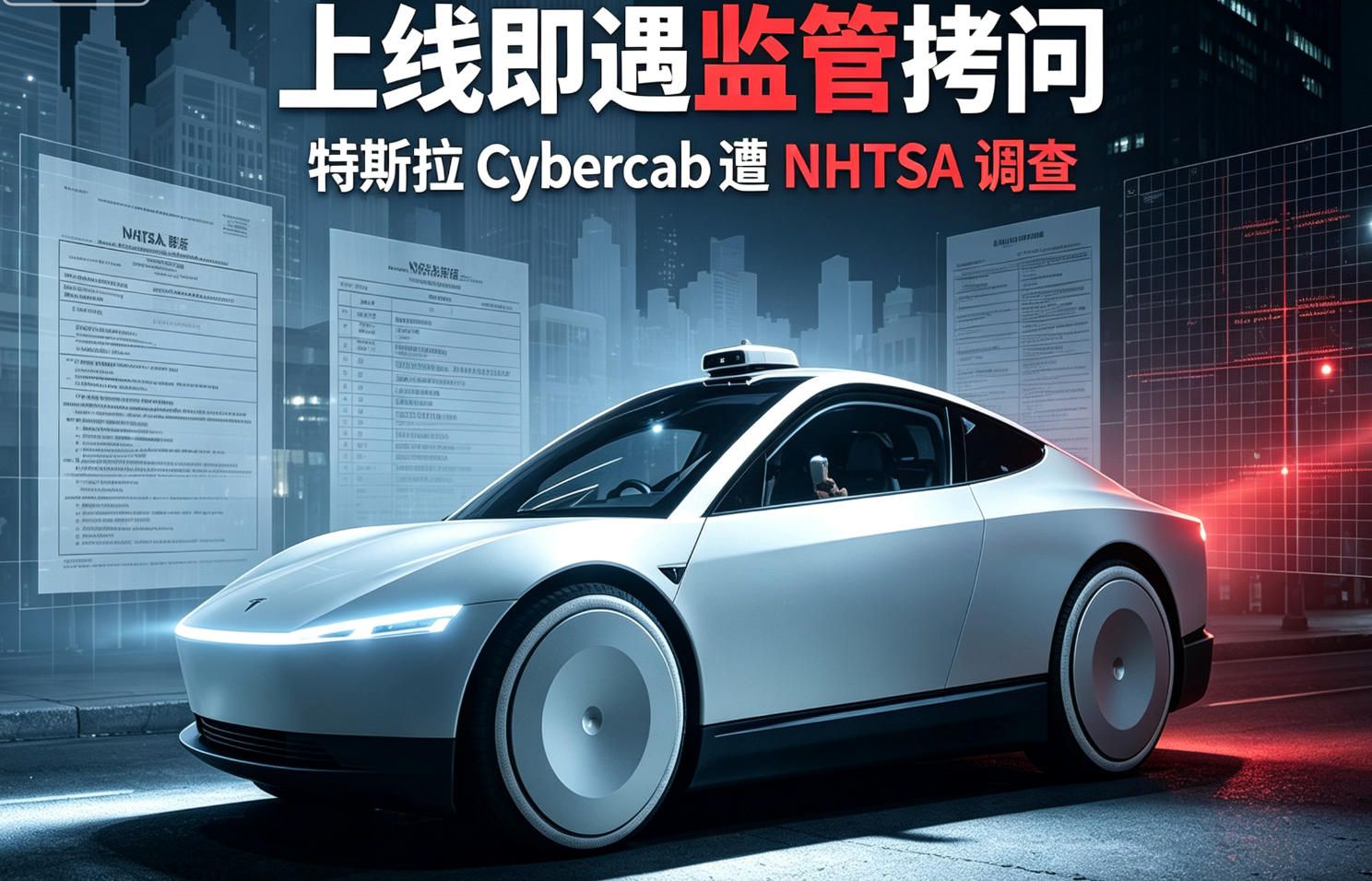  Cybercab刚运营就被查 商业化进程迎来重大不确定性考验